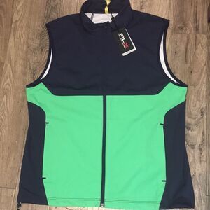 New Blue & Green $138 Ralph Lauren Torrey Pines model Water Resistant Golf Vest